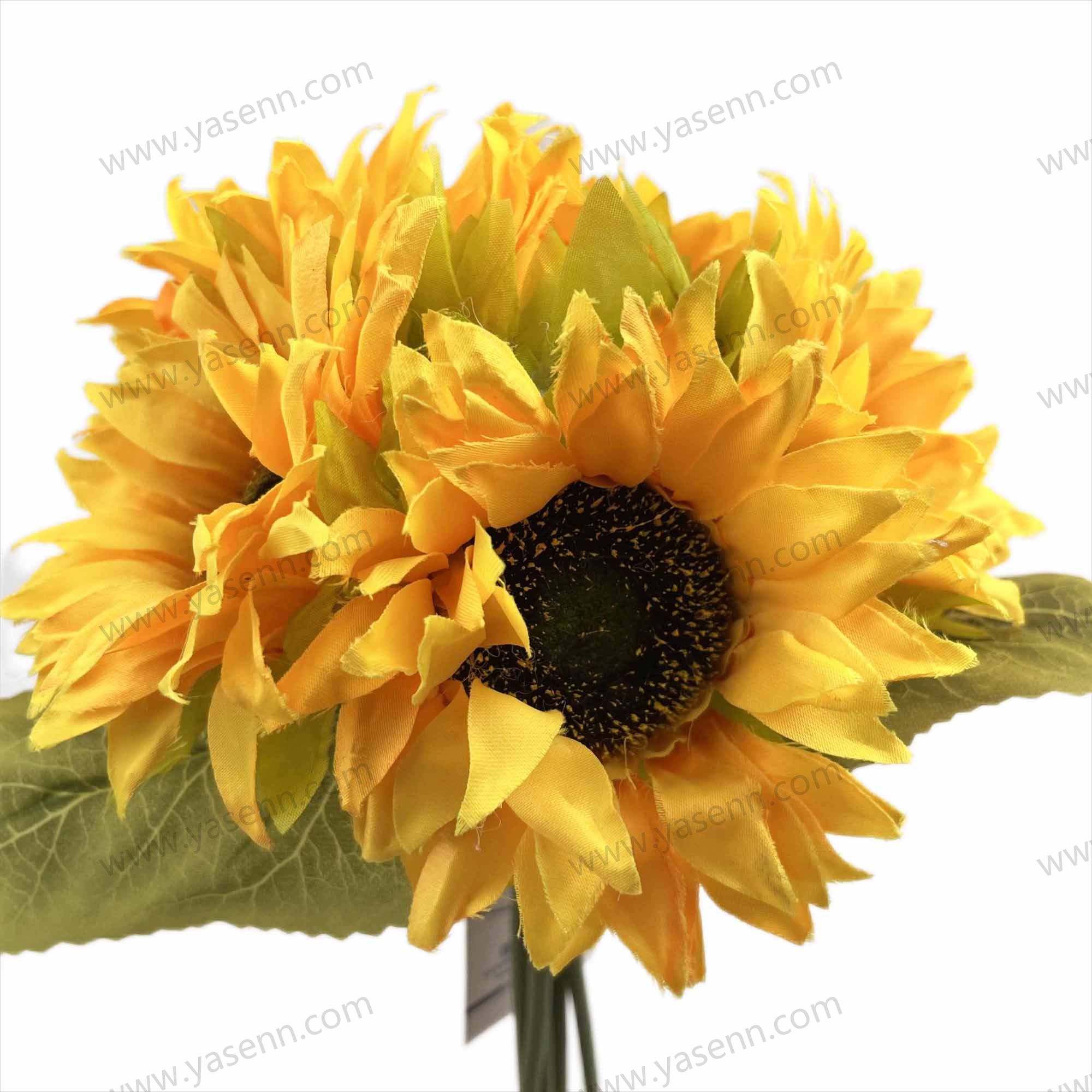 6 BRANCHES SUNFLOWER Bridal Bouquet artificial flowers YSZ22177
