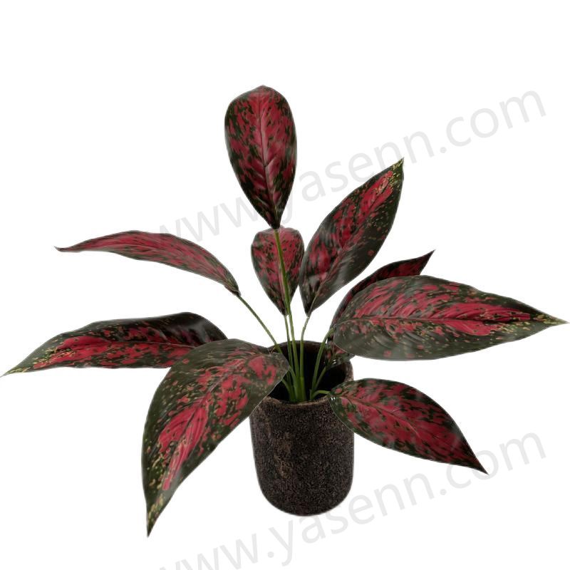 49CM 9 BRANCHES EVERGEEN Artificial leaves YSL23082