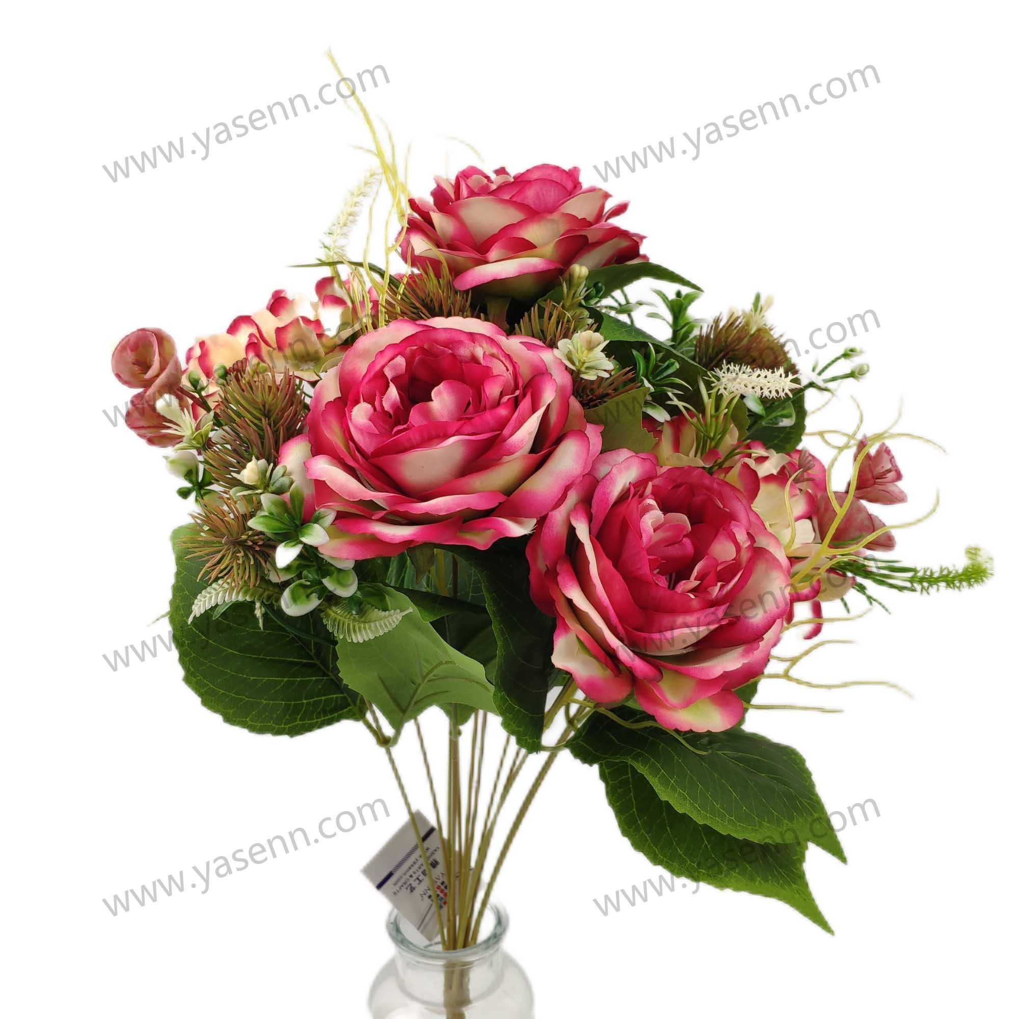 HEIGHT 49CM 12 BRANCHES ROSE  Hydrangea YSB23515