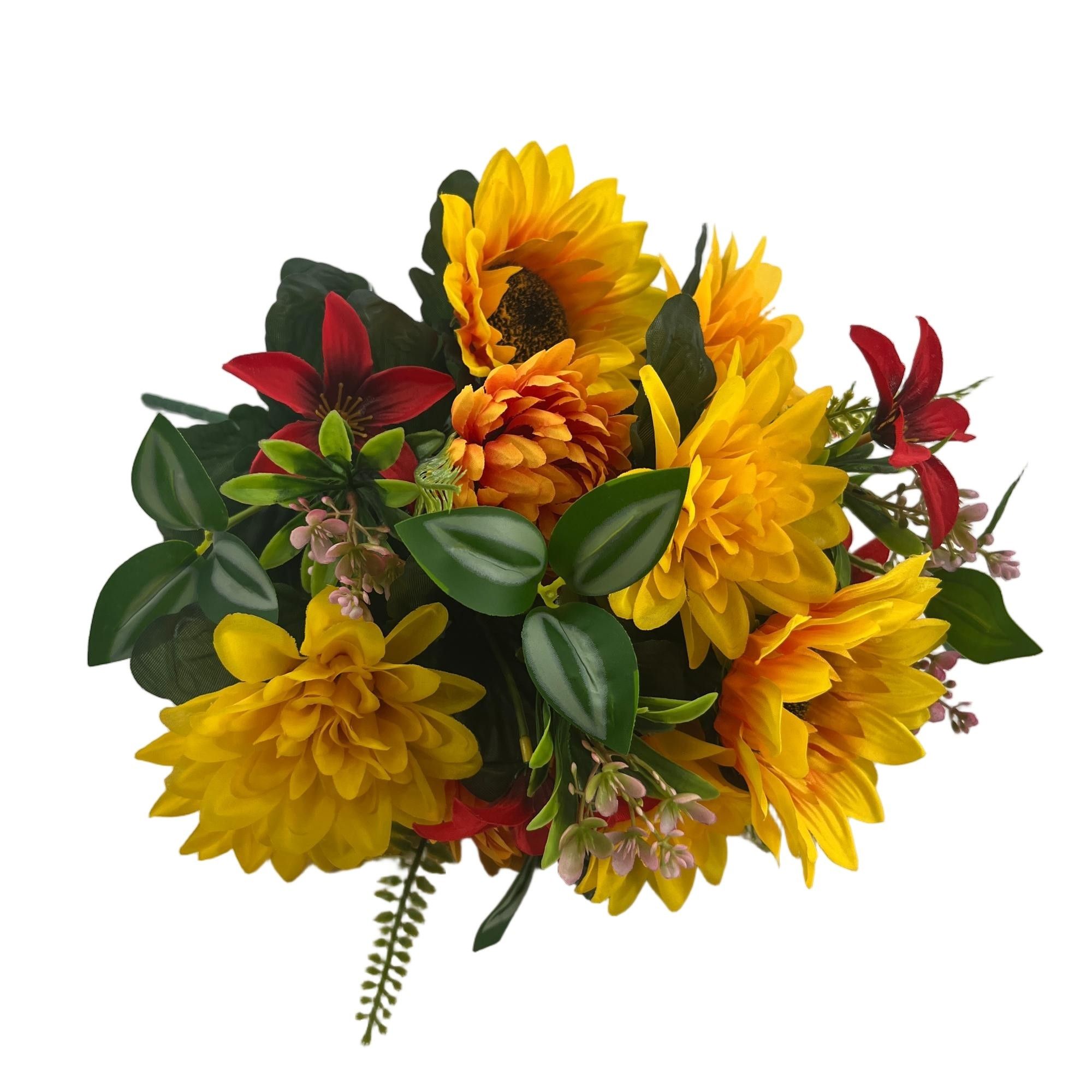 Artificial Dahlia Sunflower Bouquet 51cm Tall 18 Branches  YSB25239