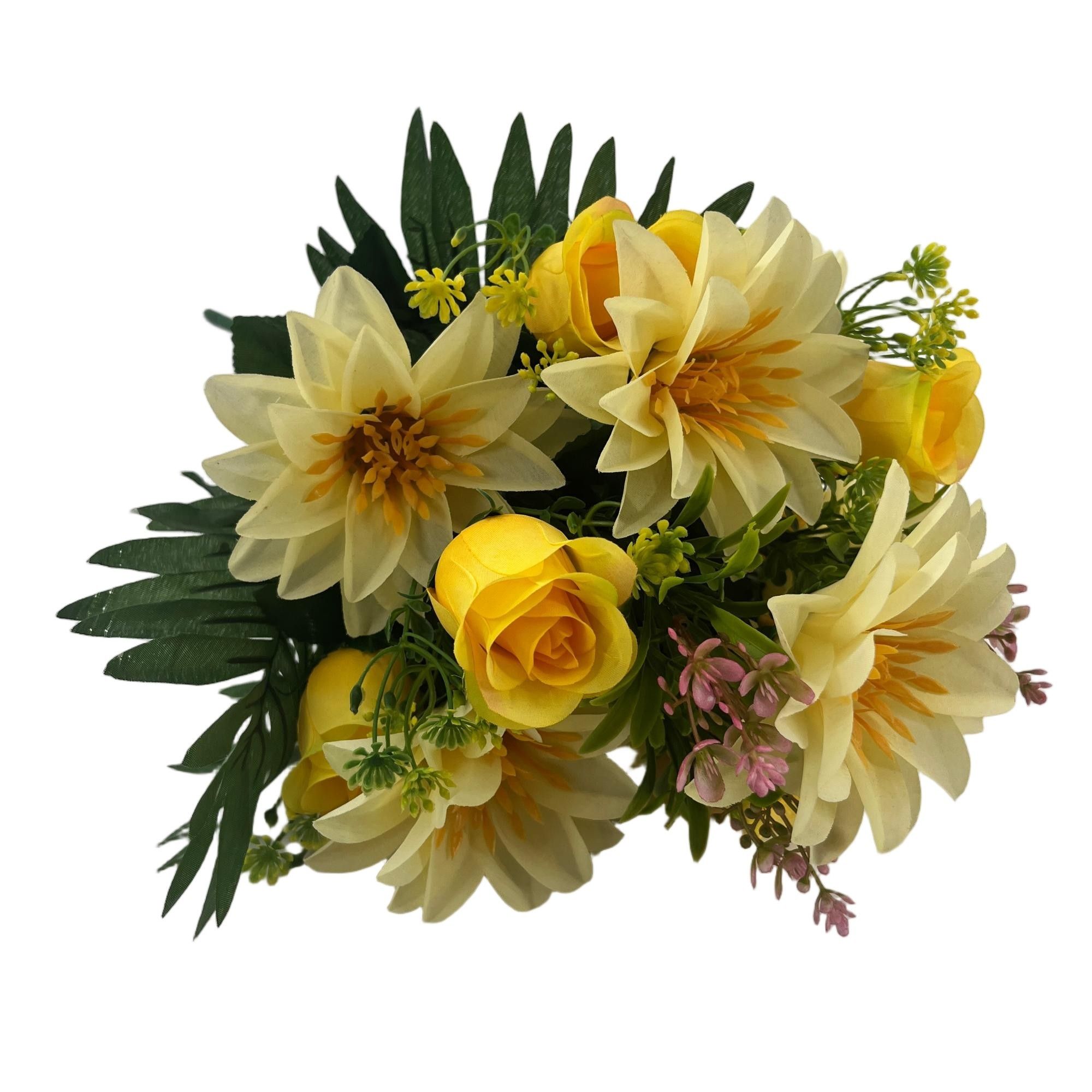 Artificial Rose Bouquet 49cm Tall 16 Branches YSB25218