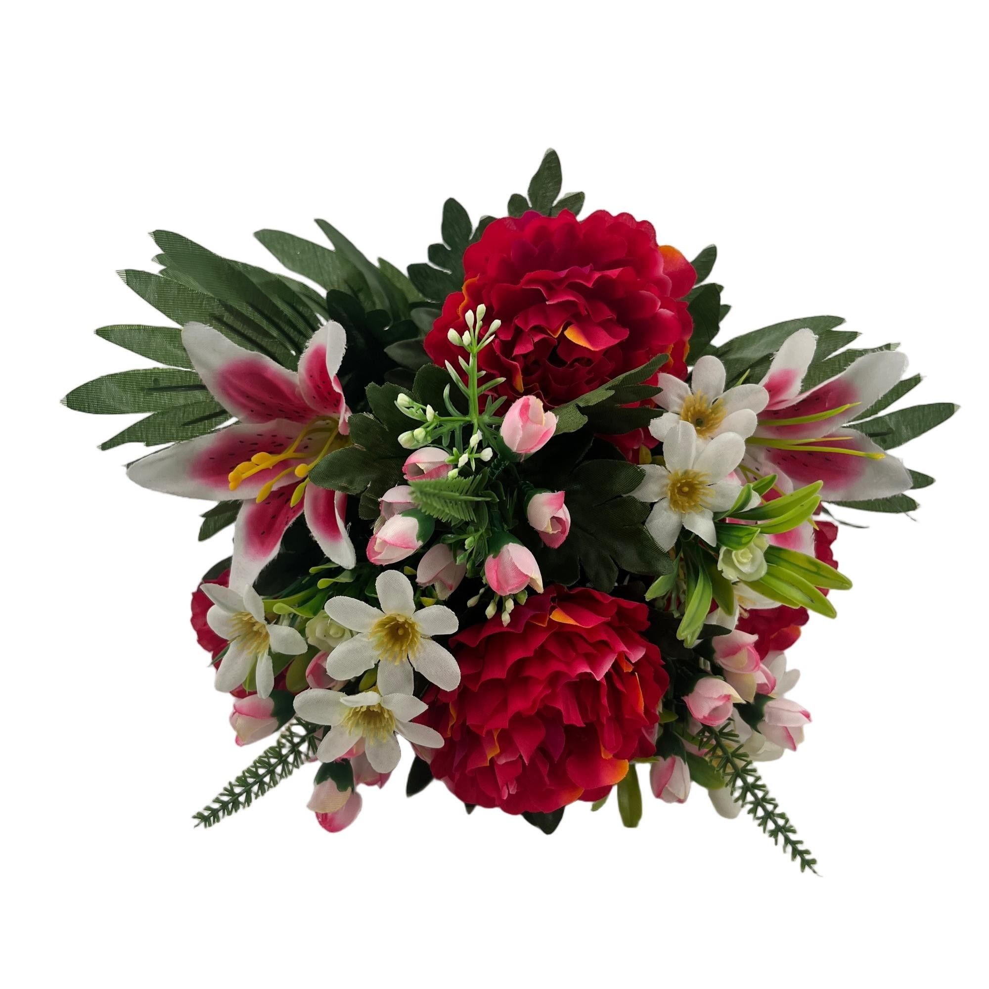Artificial Peony Lily Bouquet 41cm Tall 13 Branches  YSB25206