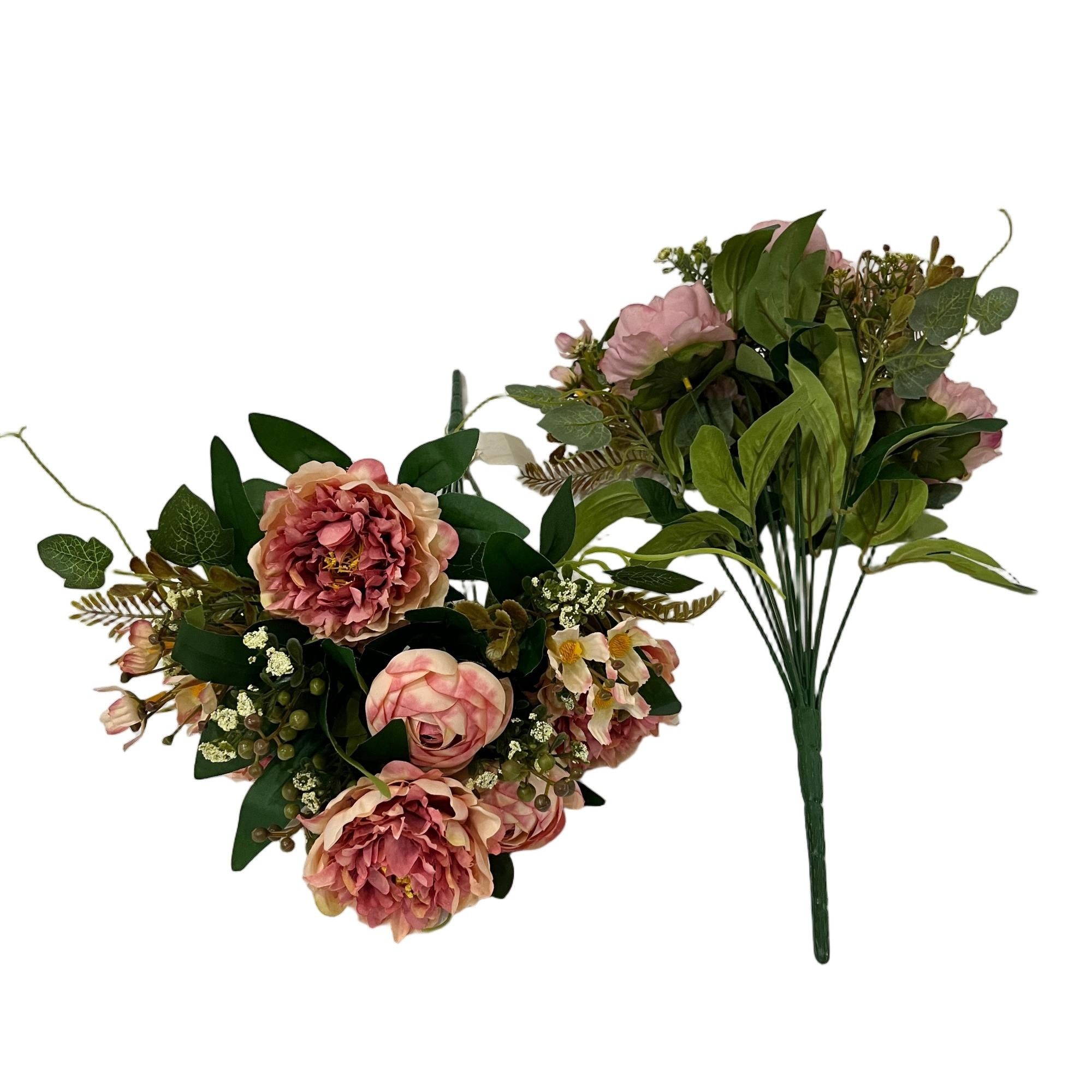 Artificial Peony Bouquet 46cm Tall 13 Branches  YSB25198