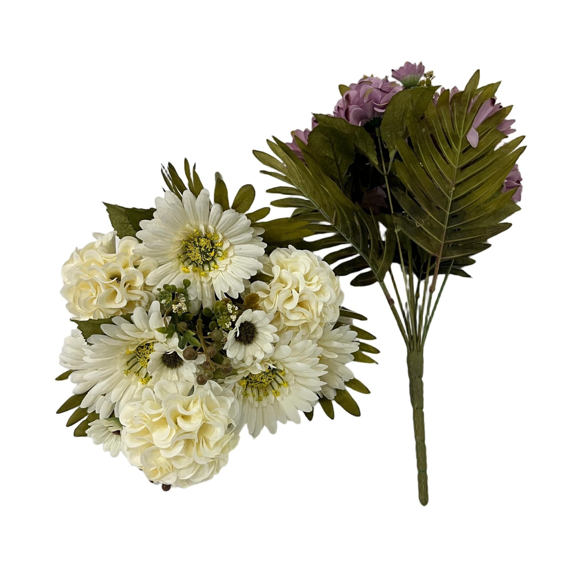 Artificial Chrysanthemums Bouquet 50cm Tall 11 Branches  YSB25191