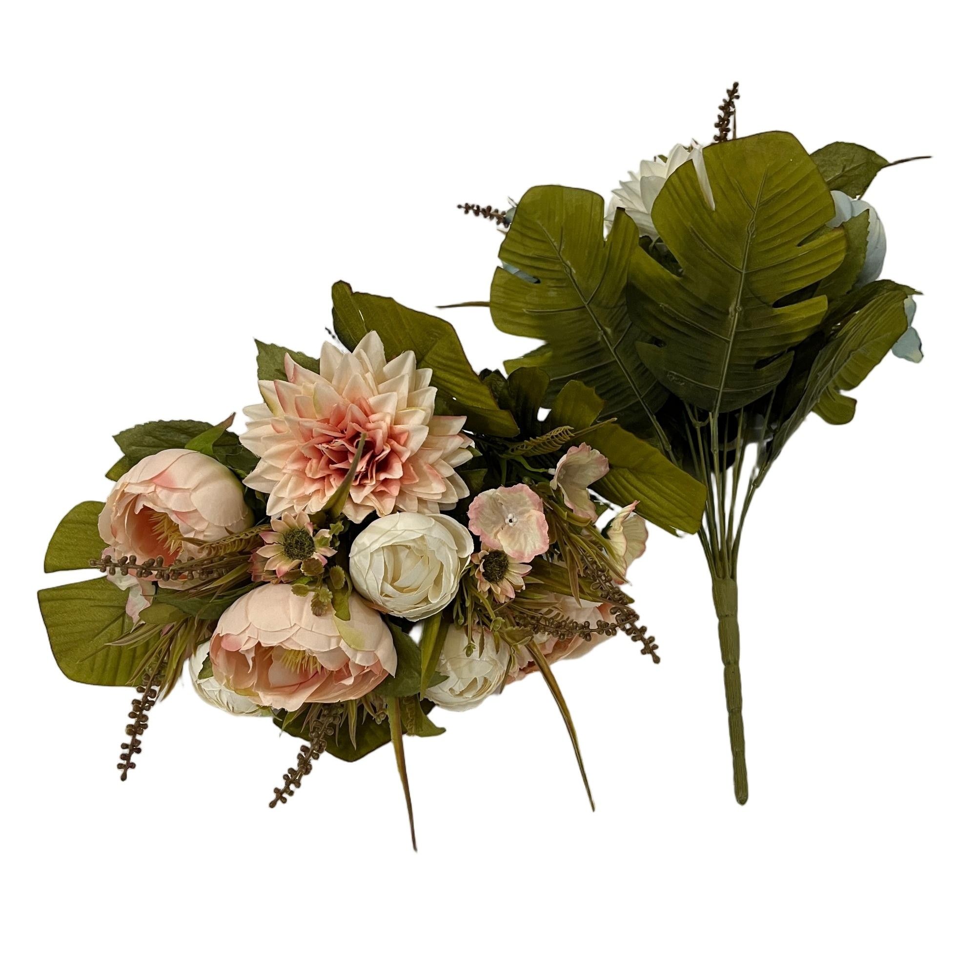 Artificial Peony Chrysanthemums Bouquet 45cm Tall 13 Branches  YSB25185