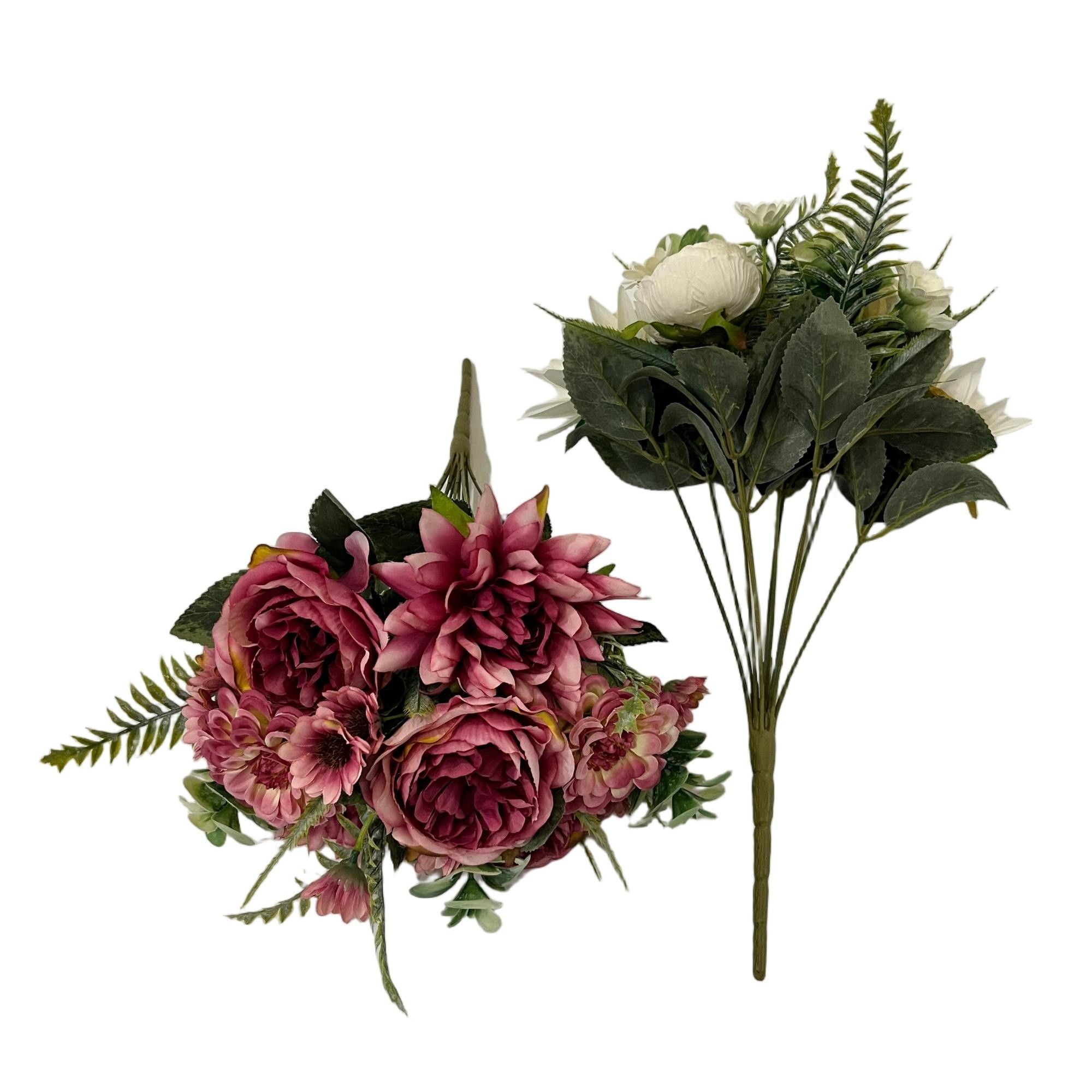 Artificial Peony Bouquet 47cm Tall 11 Branches  YSB25181