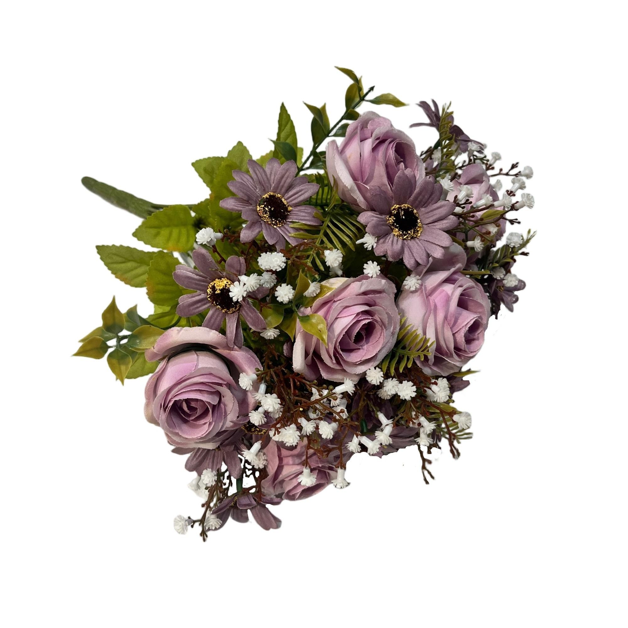  Artificial Rose Bouquet 38cm Tall 18 Branches  YSB25148