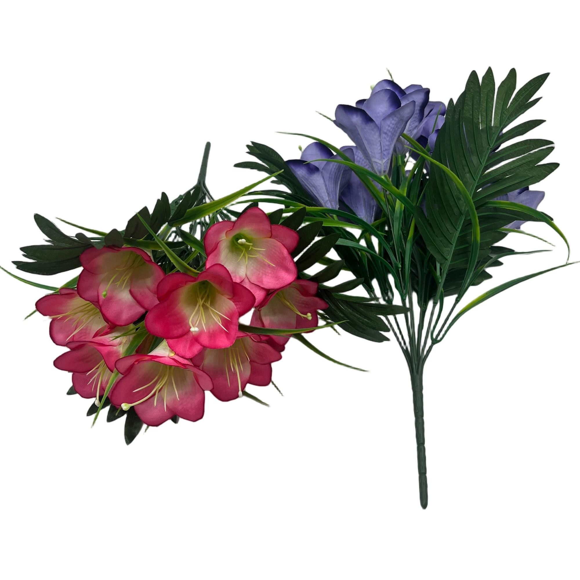 Elegant Artificial Lily Bouquet  10 Stems 42cm Tall YSB25091