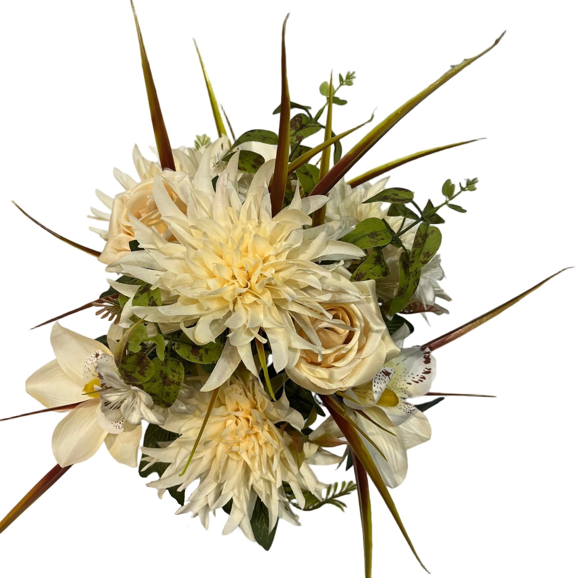 Artificial Dahlia Rose Bouquet 12 Branches 48cm Height YSB25138